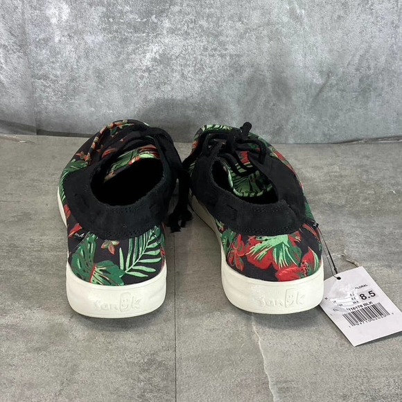 Sanuk Women's Black Canvas Pair O Sail Lite Floral Slip-On Boat Shoes SZ 9 - Picture 7 of 9